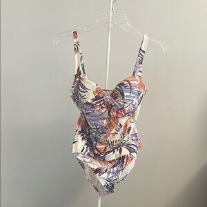 La Blanca Multicolor Tropical Print Swimsuit